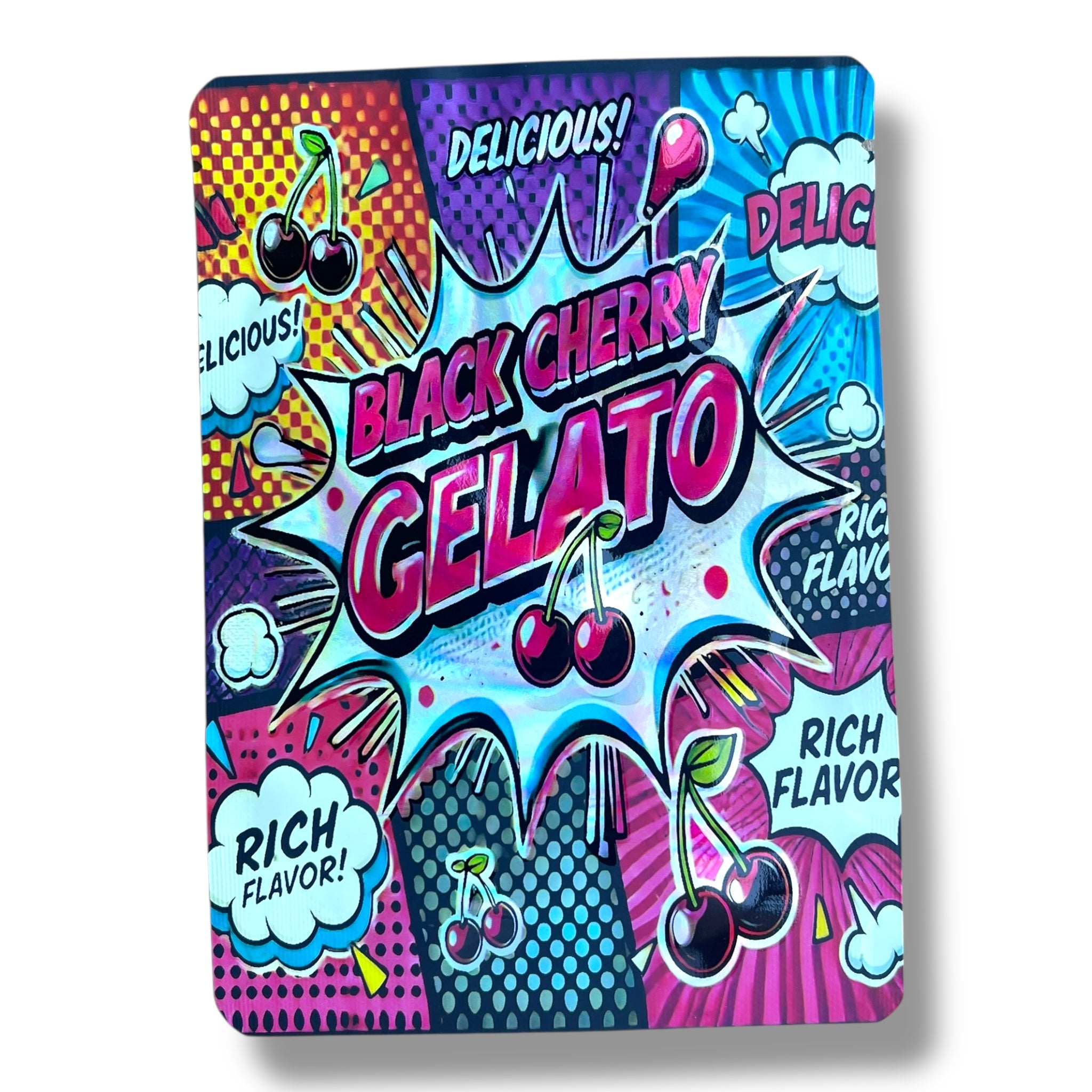 Black Cherry Gelato Mylar Bags 7 Grams