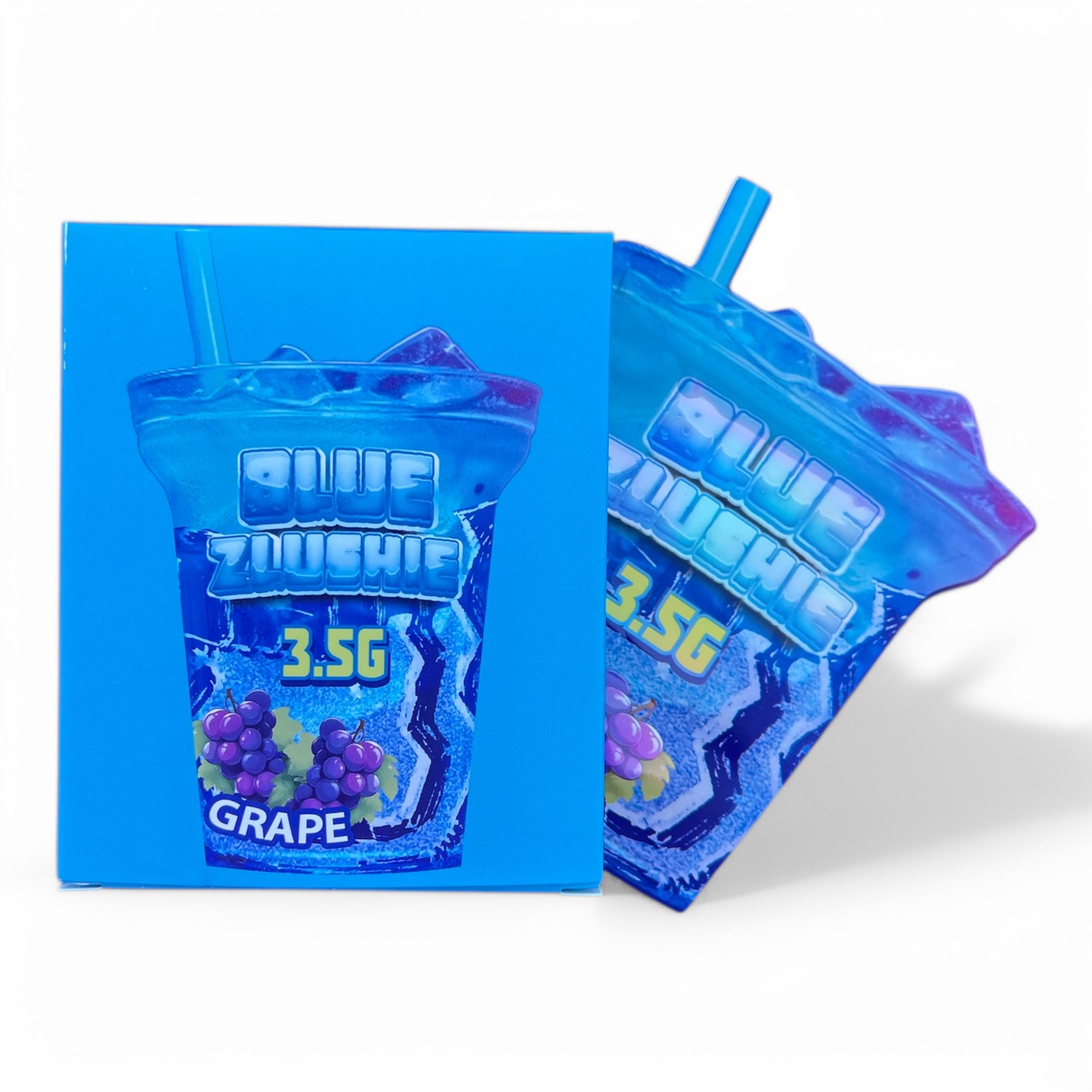 Blue Zlushie Grape Mylar Bag with Box 3.5 Grams