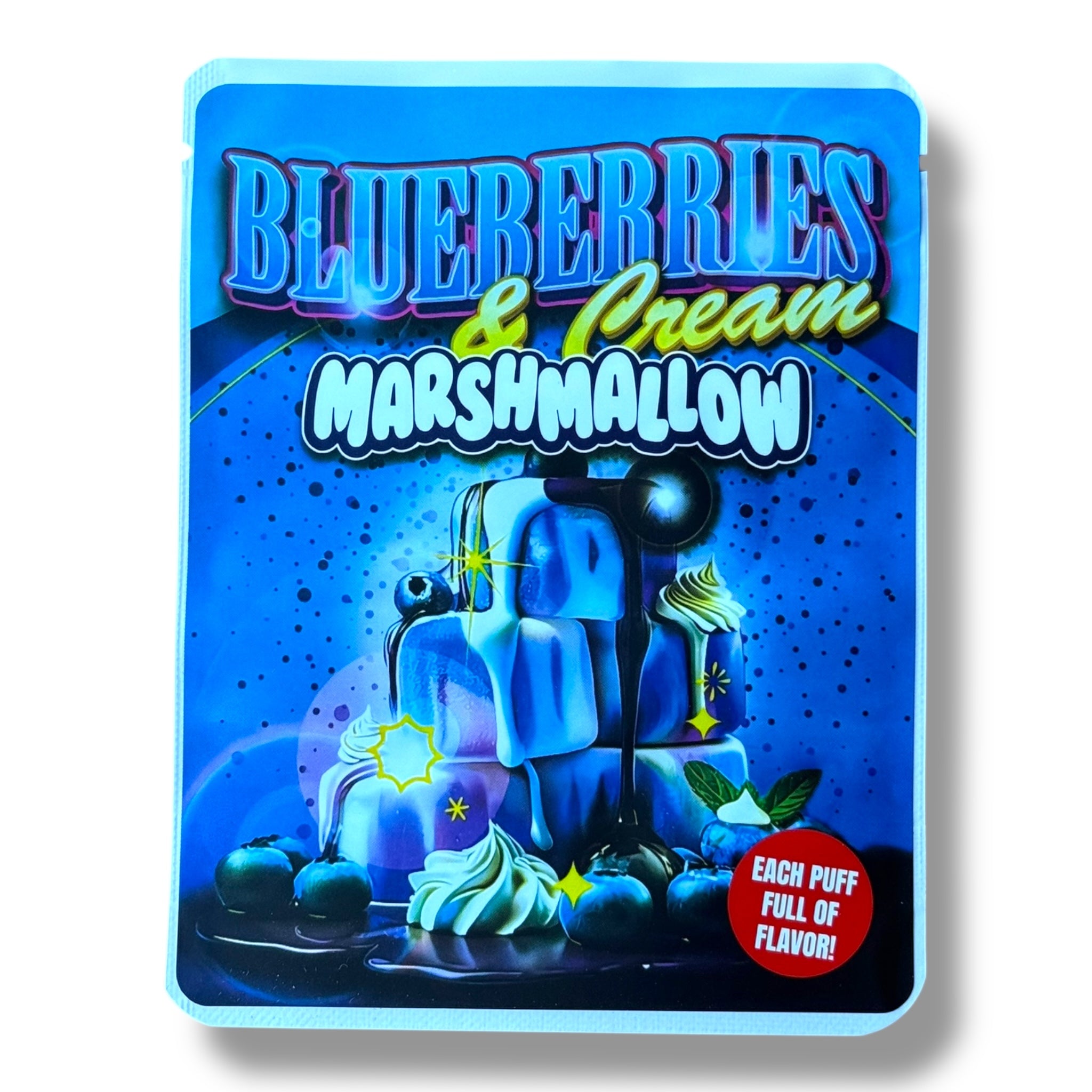 Blueberries and Cream Marshmallow (Soft Sticker) Mylar Bag 3.5 Grams