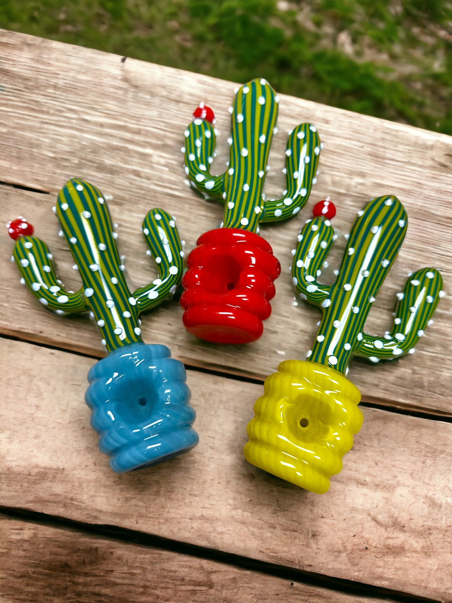 Handmade Cactus Glass Pipe