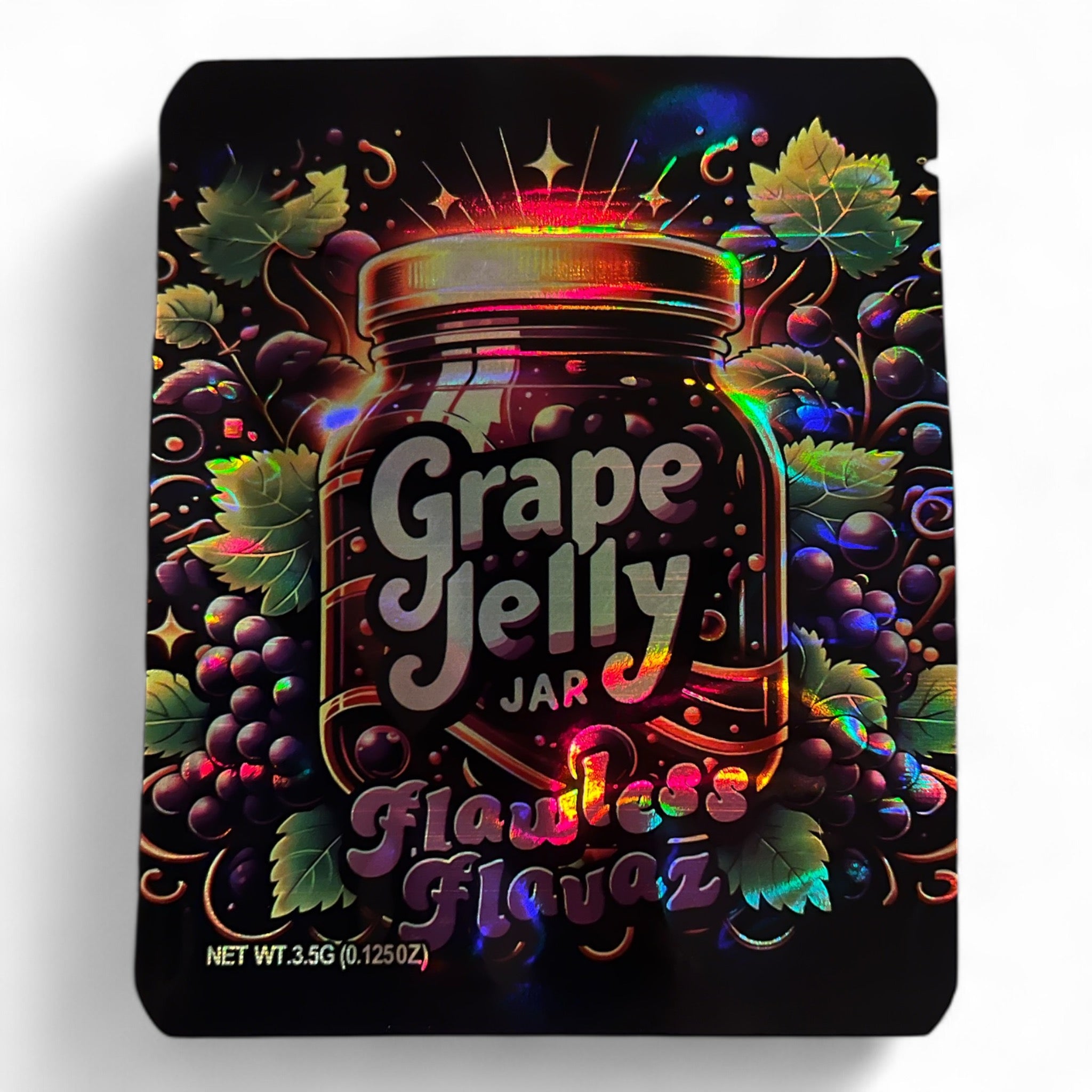 Grape Jelly Jar Mylar Bag 3.5 Grams