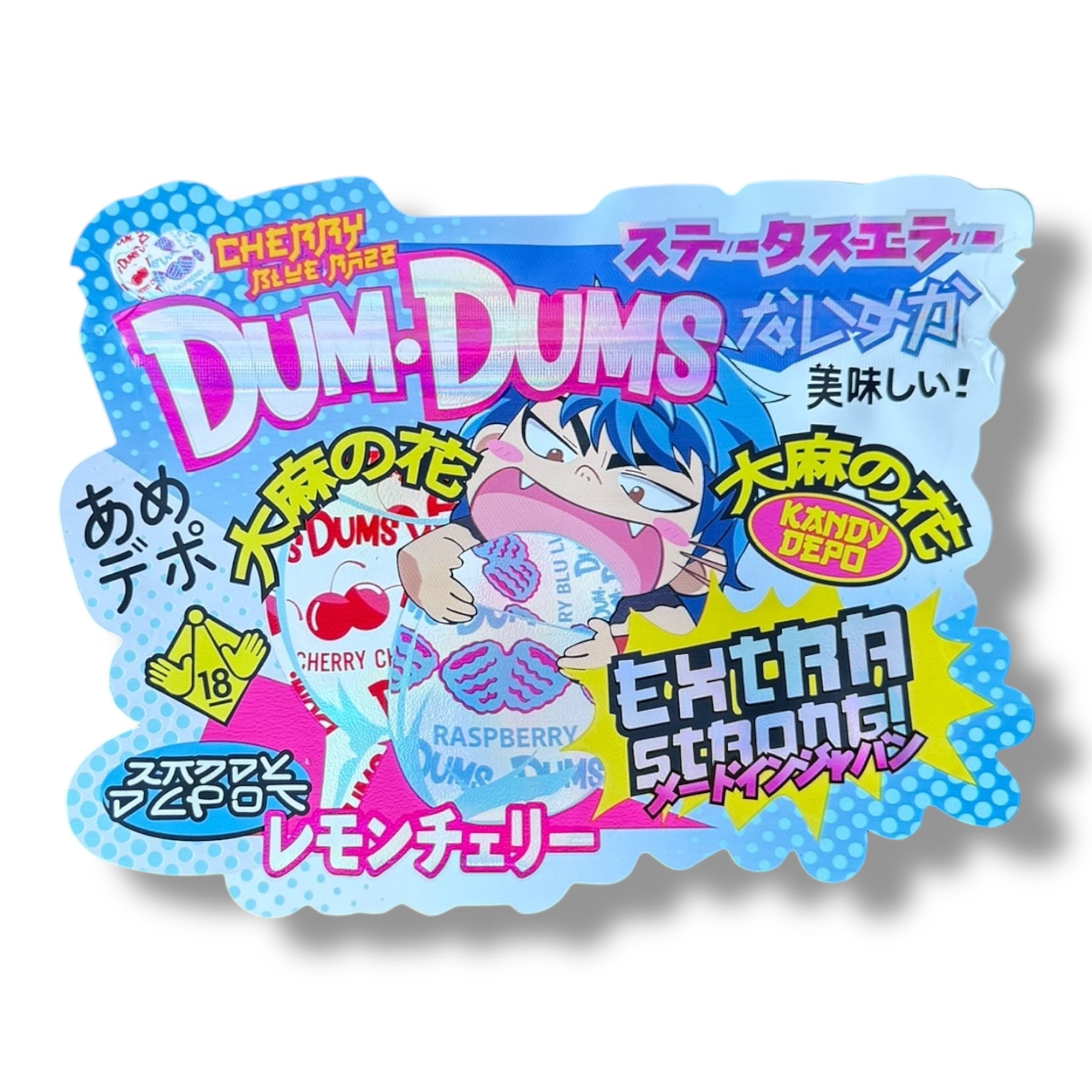 Kandy Depo Dum Dums Cherry Blue Razz Mylar Bag 3.5 Grams