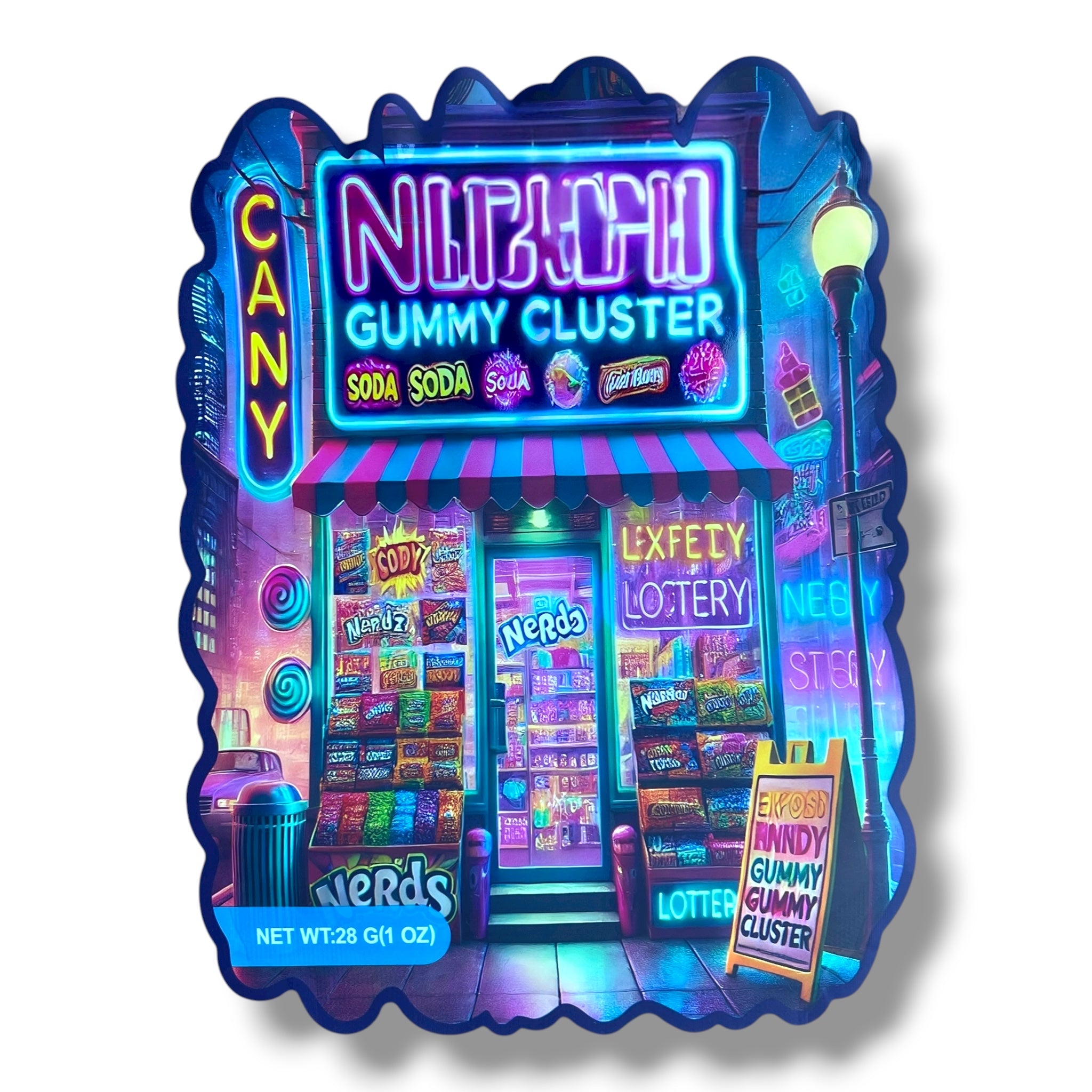 N Gummy Cluster Mylar Bag 1 Ounce