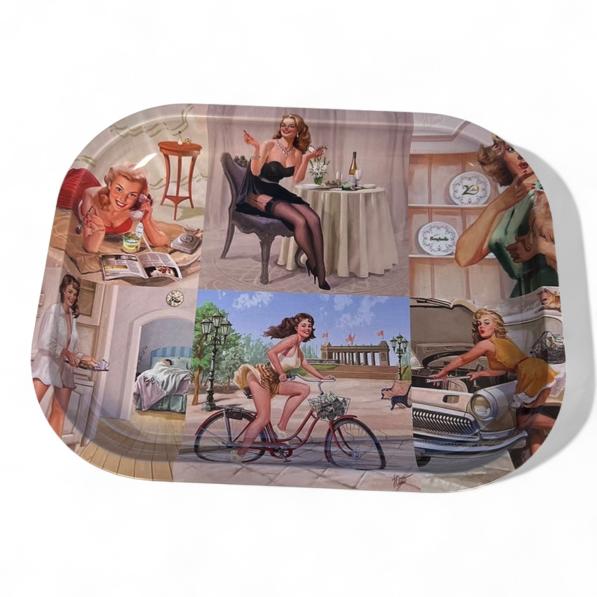 Rolling Tray 7x5.5 Oldies/High Quality Premium Metal Tray