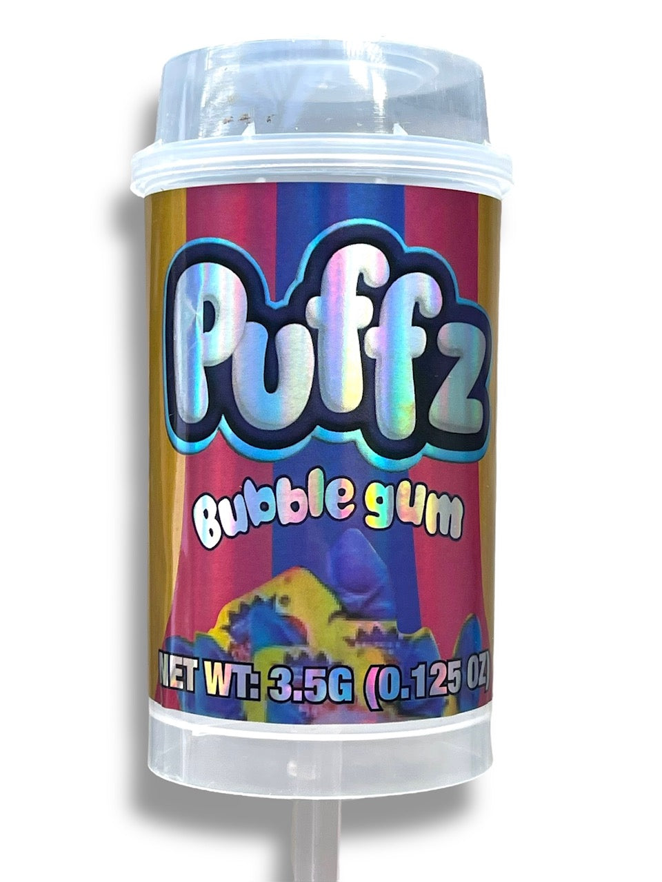 Popsicle Puffz Bubblegum 3.5 grams Container Holographic Sticker