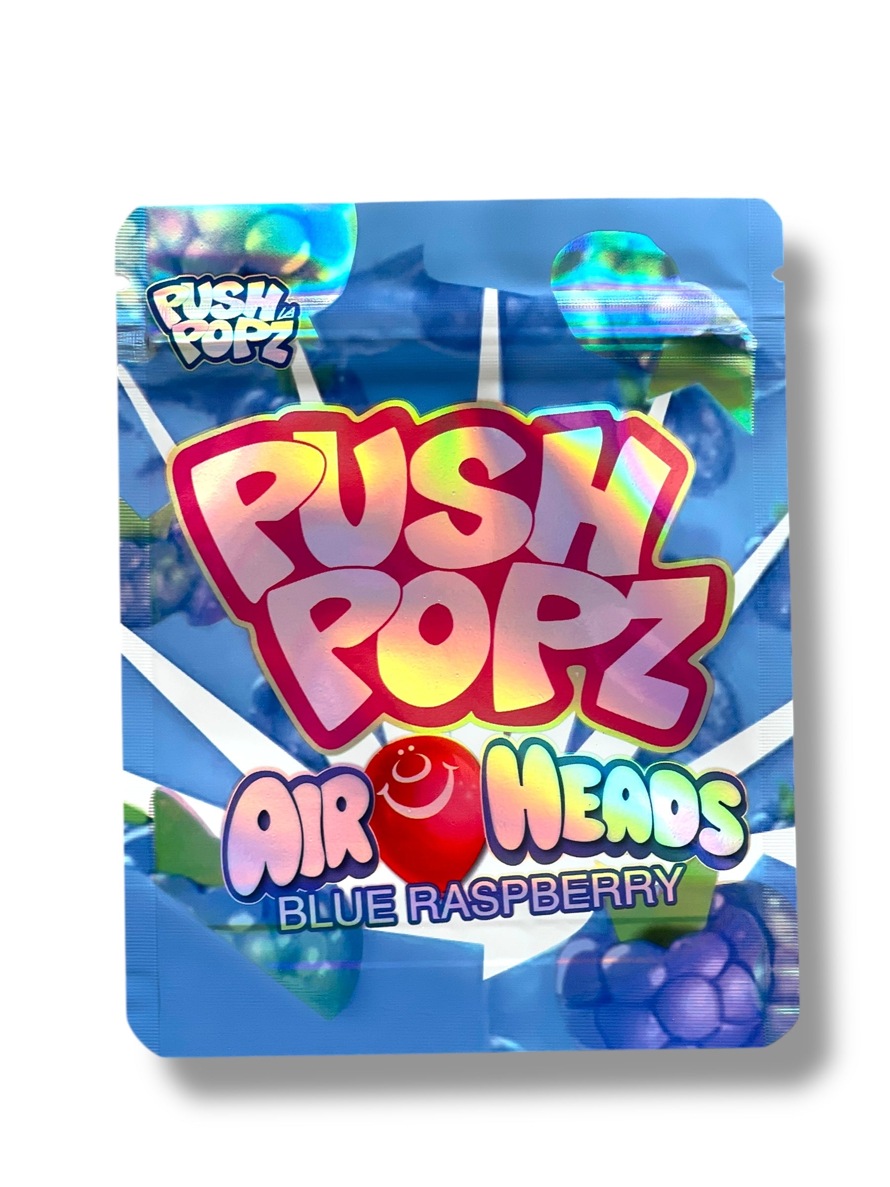 Push Popz AH Blue Raspberry Mylar Bag 3.5 Grams