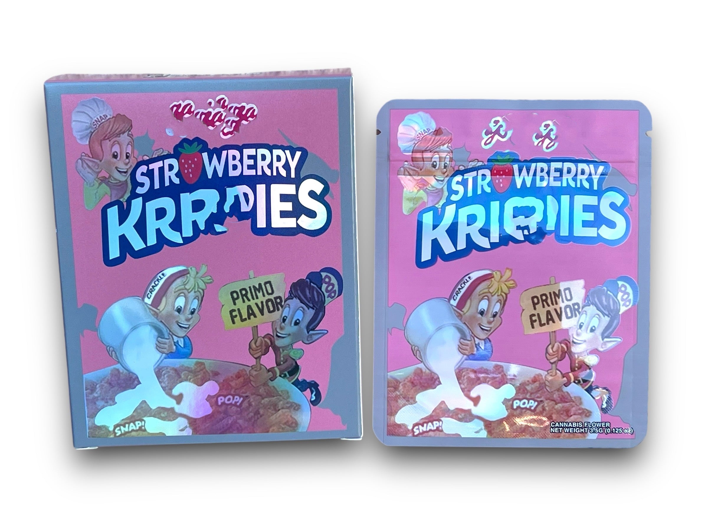 Strawberry Krisp Mylar Bag with Box 3.5 Grams 