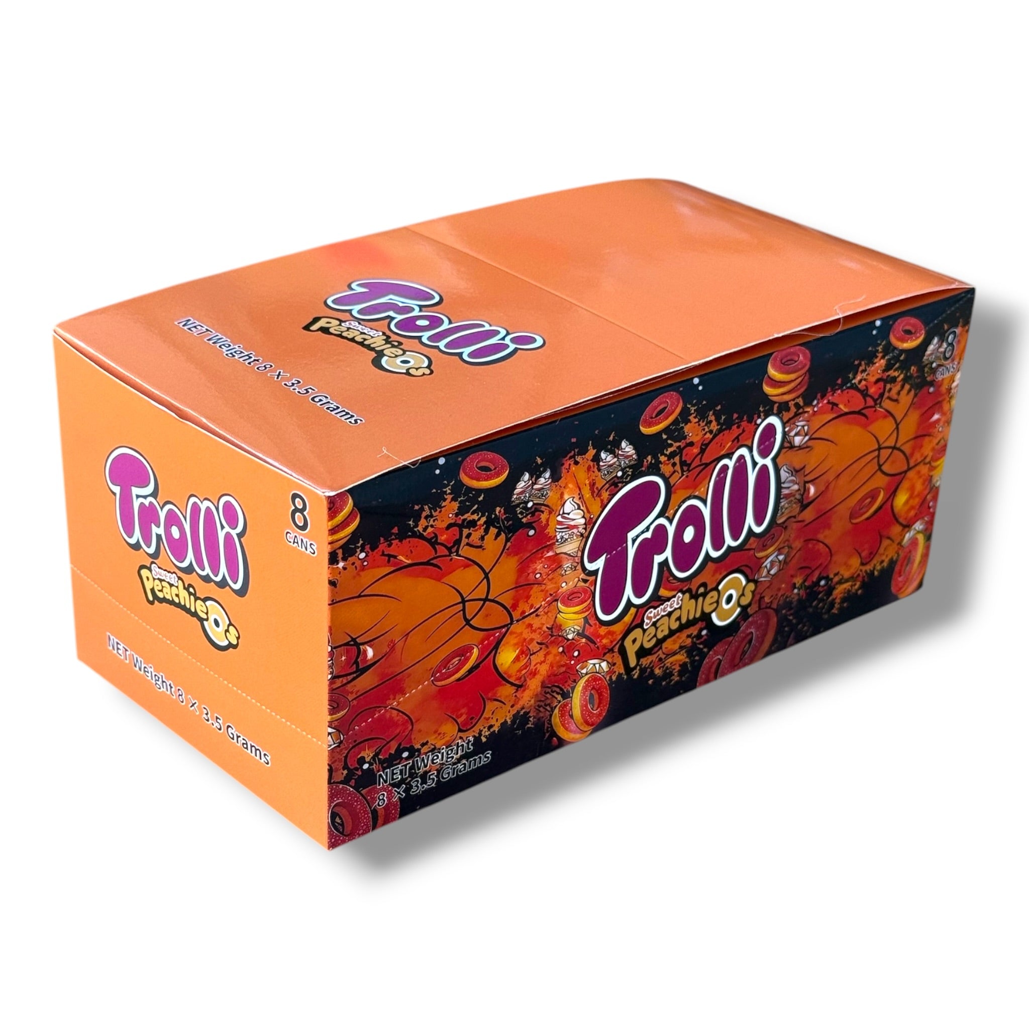 Shop 3.5 Grams Trolli Sweet Peachie O's Can Design Plastic | Packaging ...