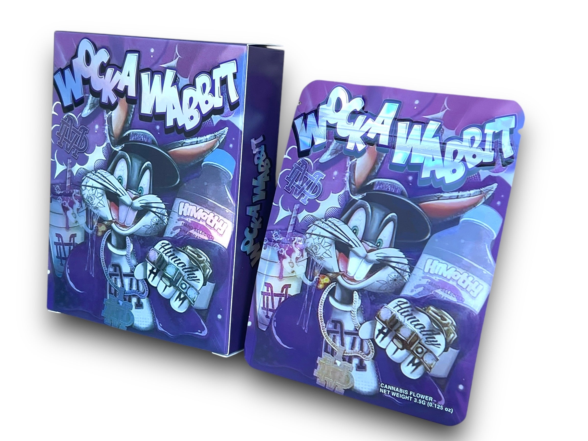 Wocka Wabbit Mylar Bag with Box 3.5 Grams