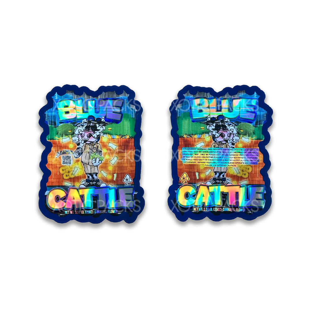 Blue Cattle mylar bags 3.5 grams