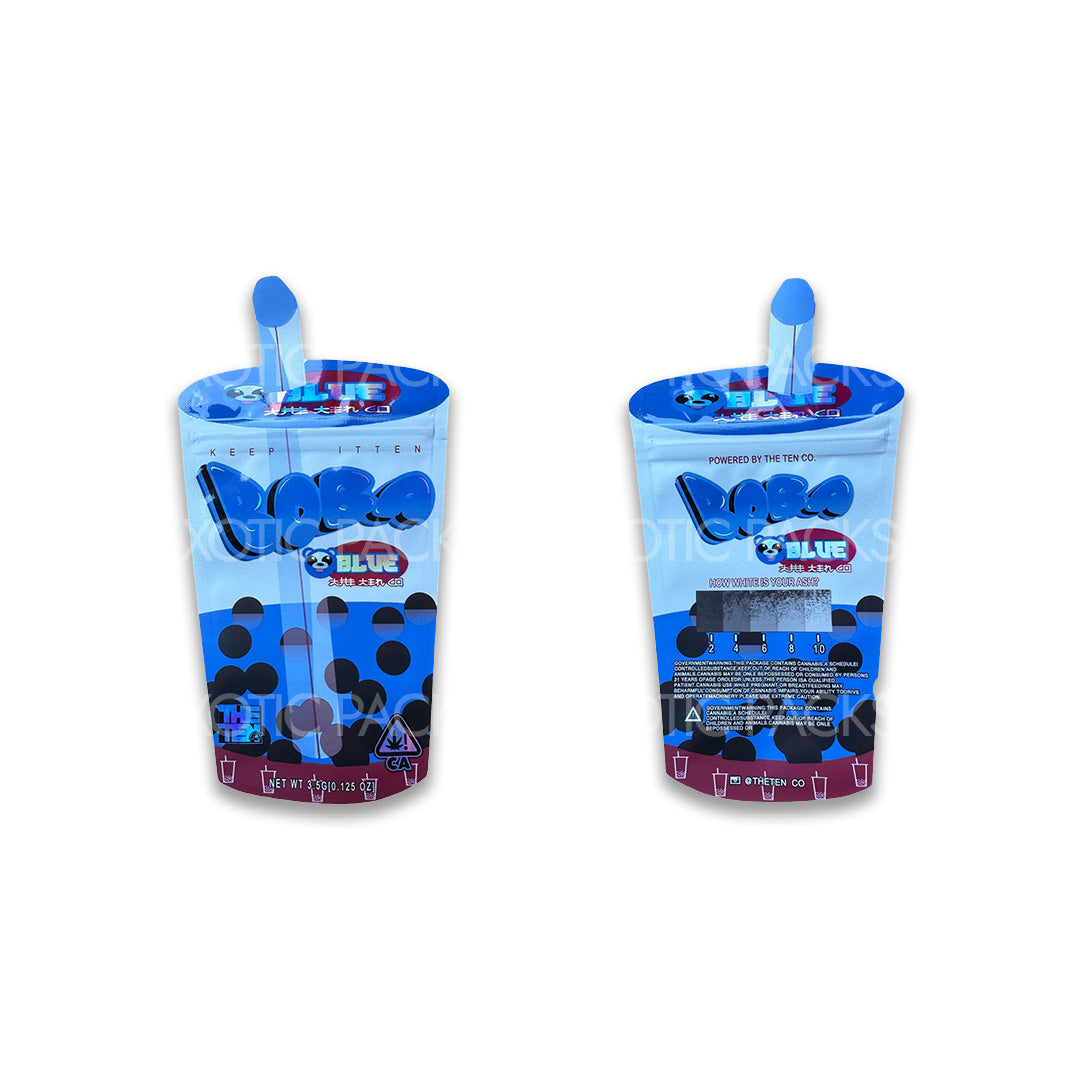 Boba Blue mylar bags 3.5 grams