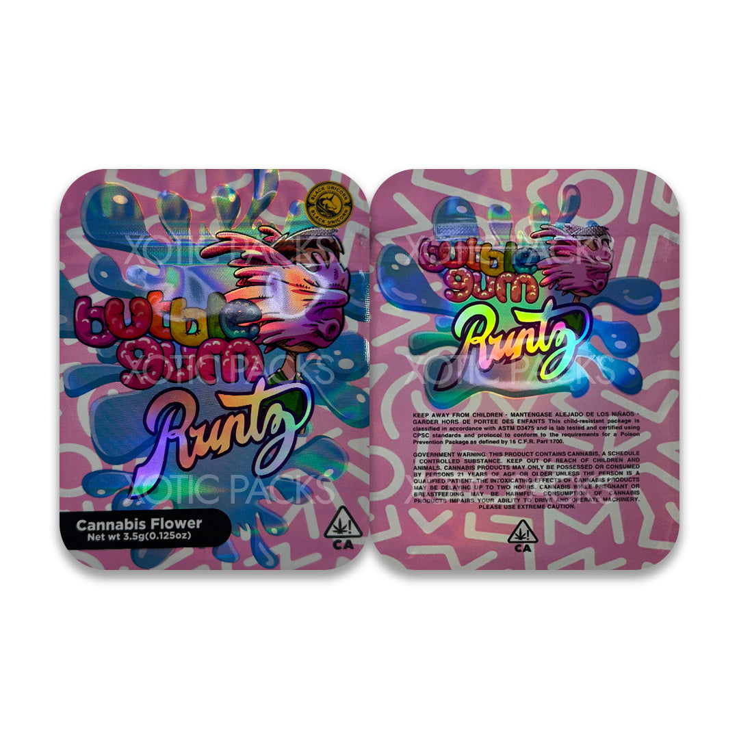 Bubblegum Runtz mylar bags 3.5 grams