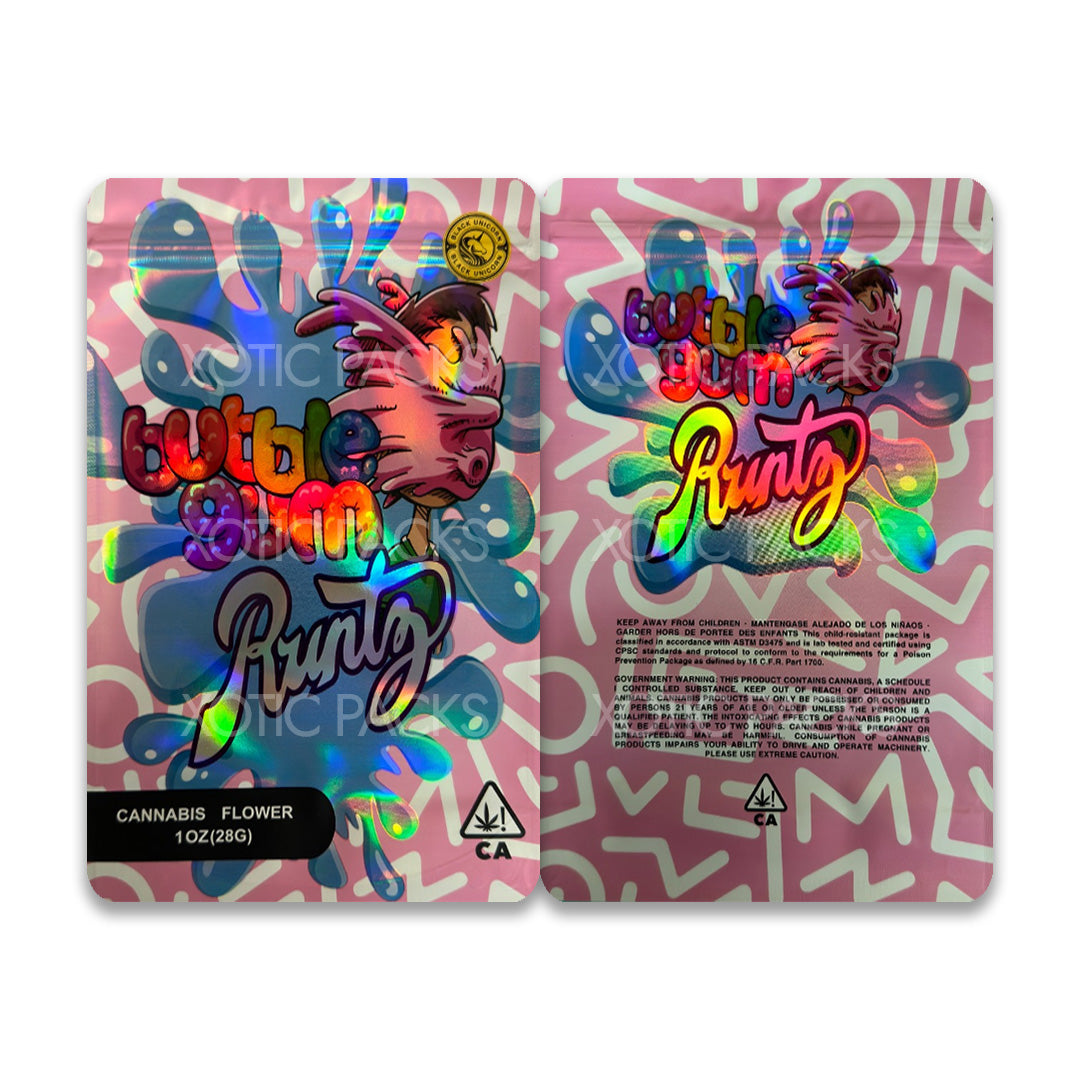 Bubblegum Runtz 1 ounce mylar bags