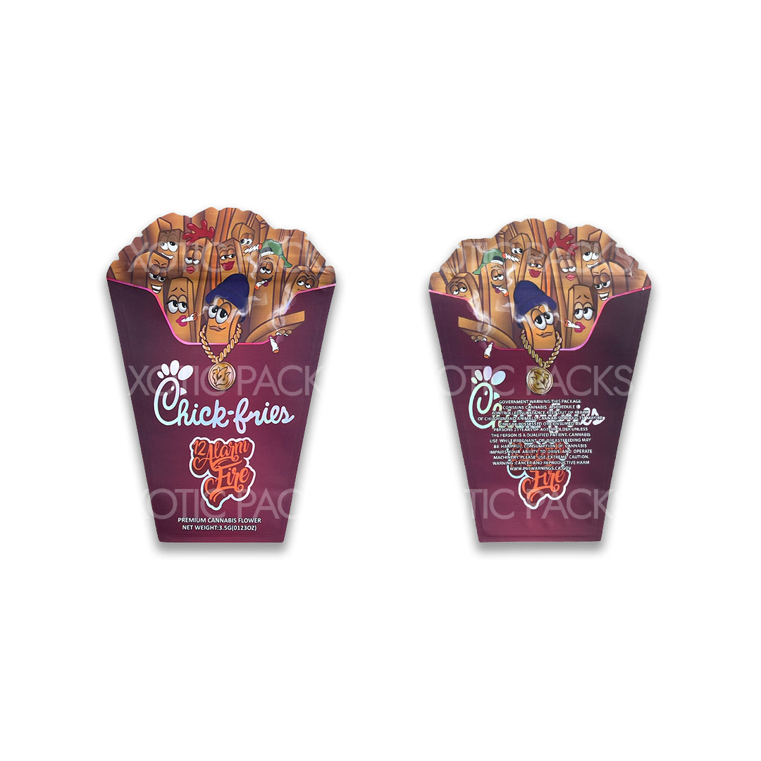 Chick Fries mylar bags 3.5 grams