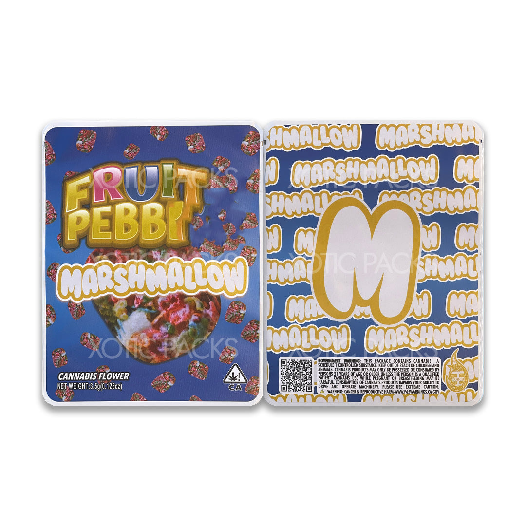 Fruit Pebb marshmallow mylar bags 3.5 grams