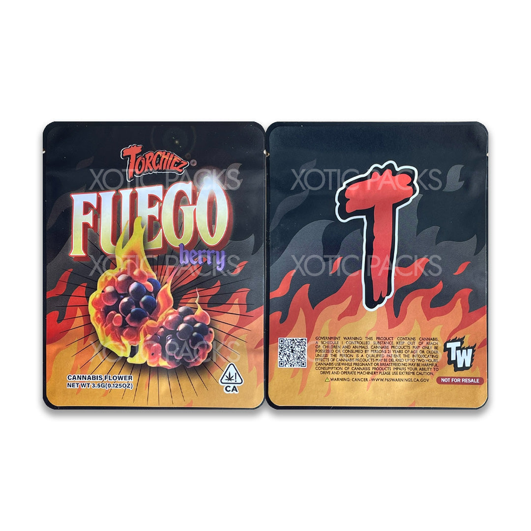 Fuego Berry (Soft Sticker) mylar bags 3.5 grams