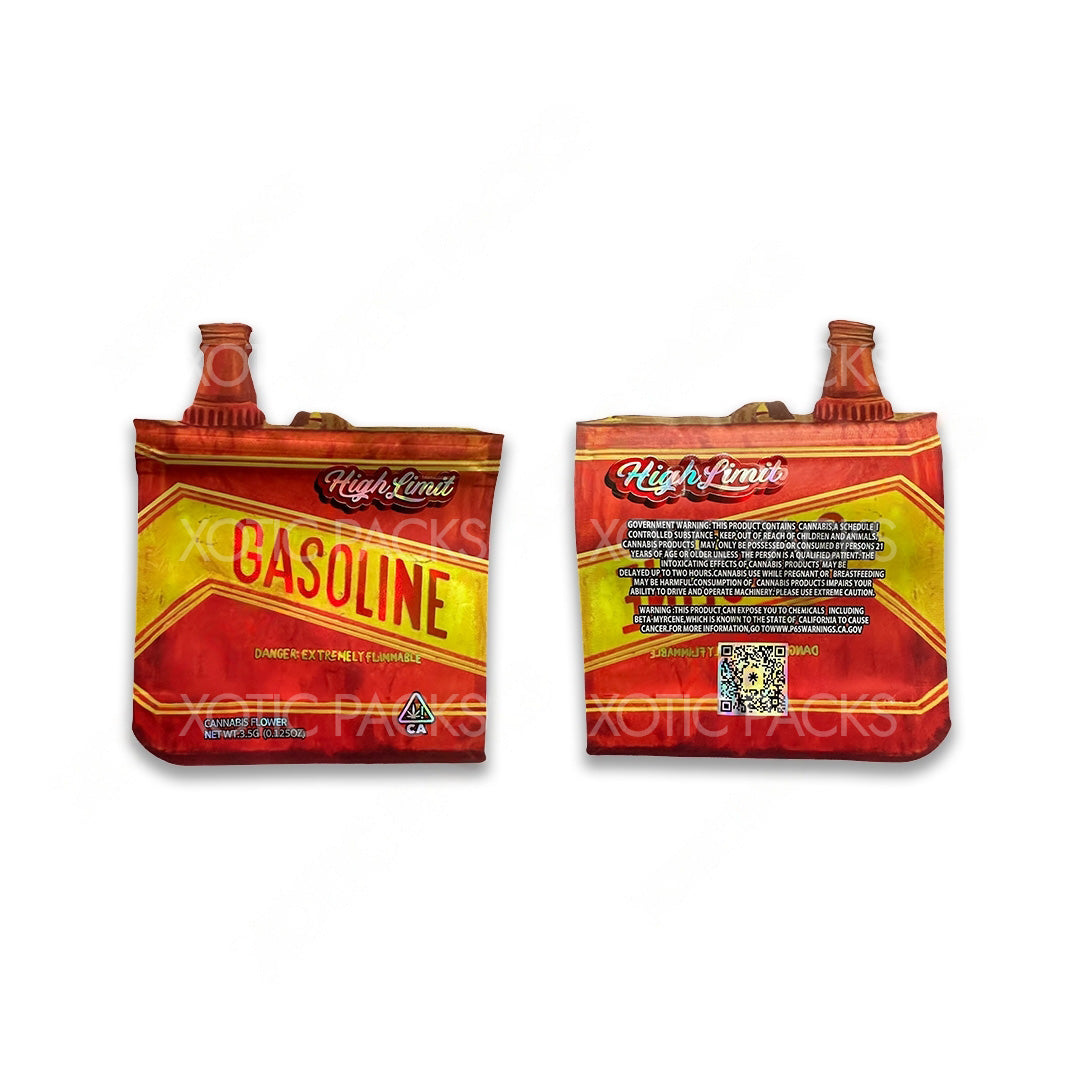 Gasoline mylar bags 3.5 grams