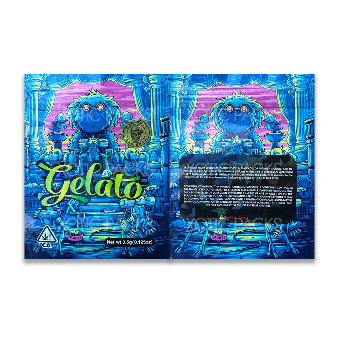 Gelato mylar bags 3.5 grams