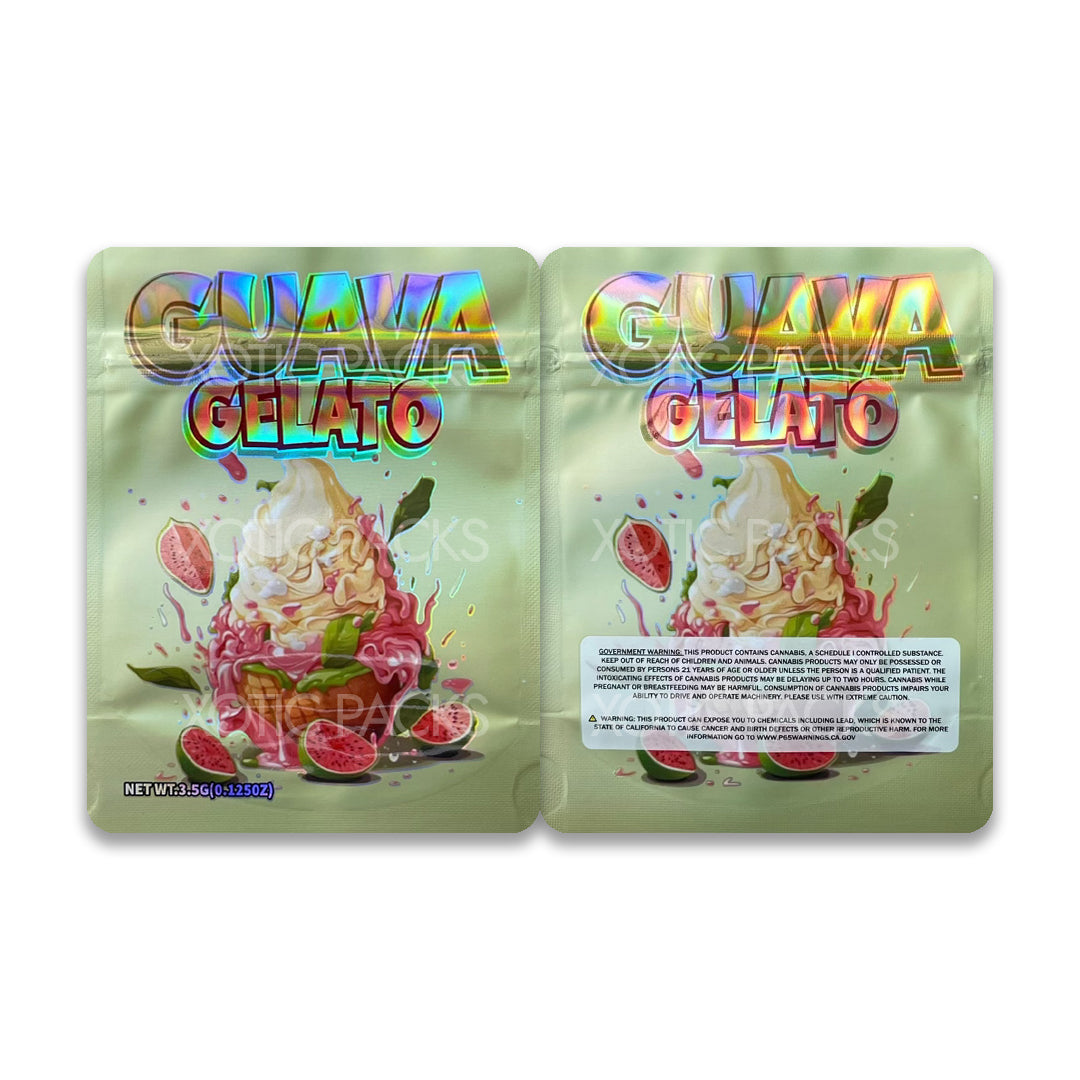 Guava Gelato mylar bags 3.5 grams