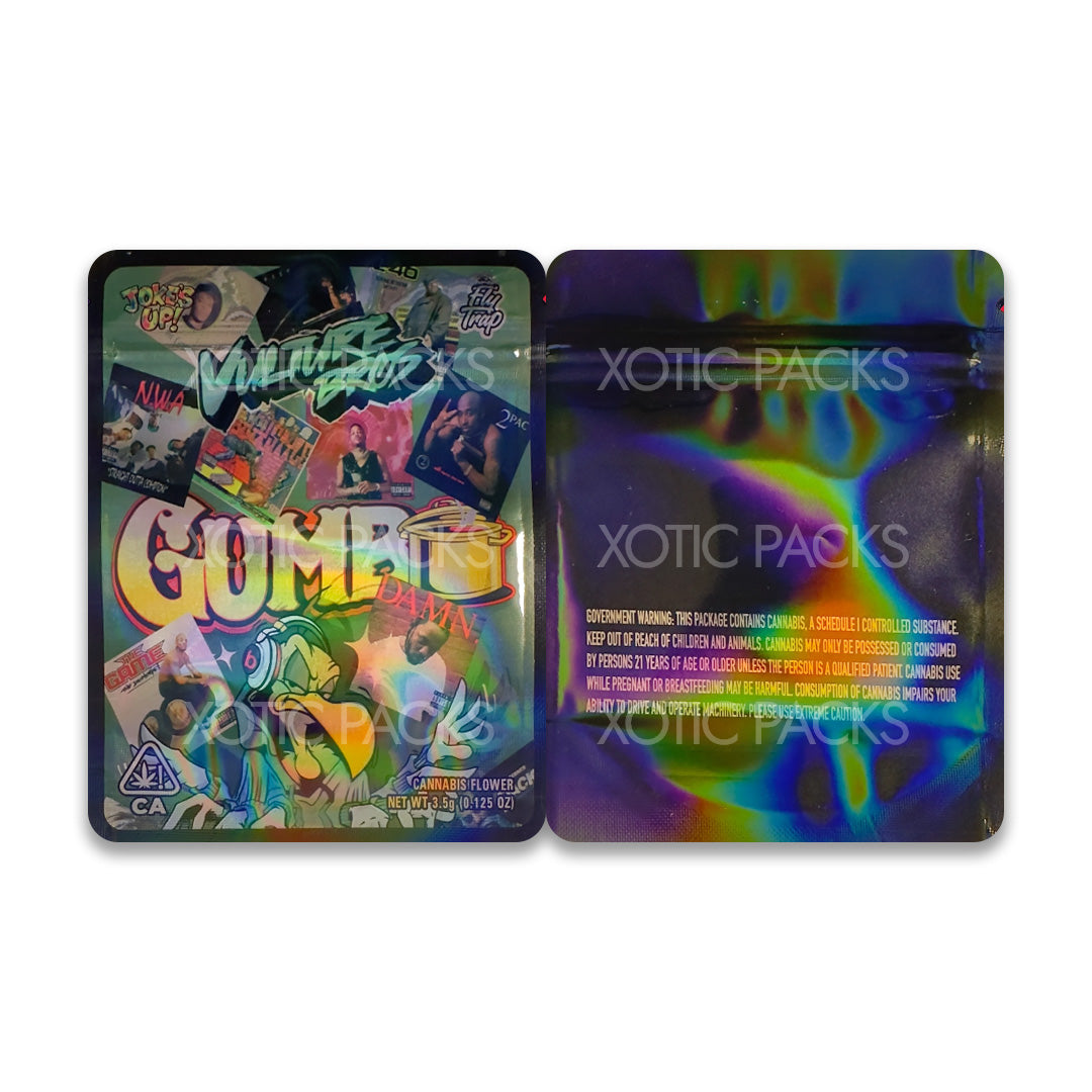 Gumbo Vulture Bros mylar bags 3.5 grams