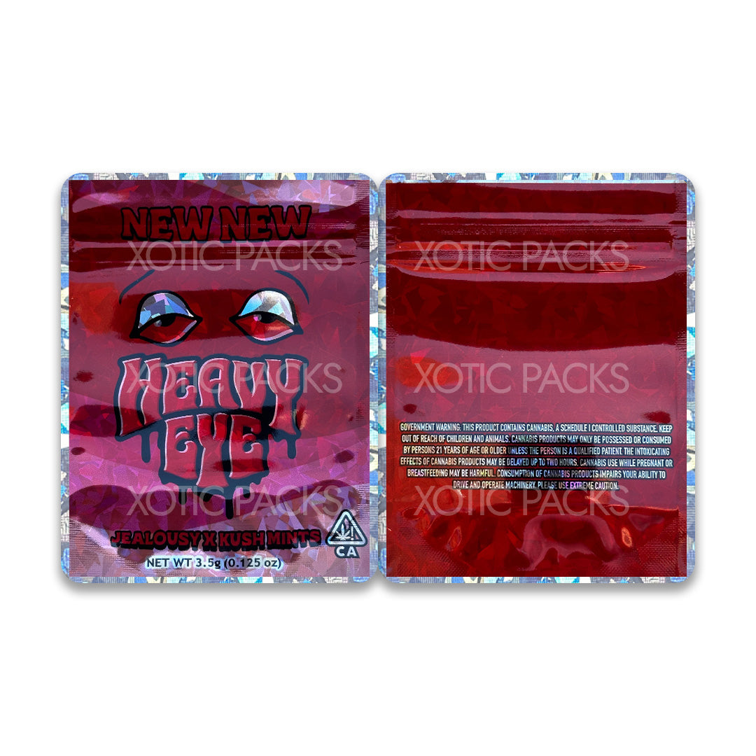 Heavy Eye mylar bags 3.5 grams