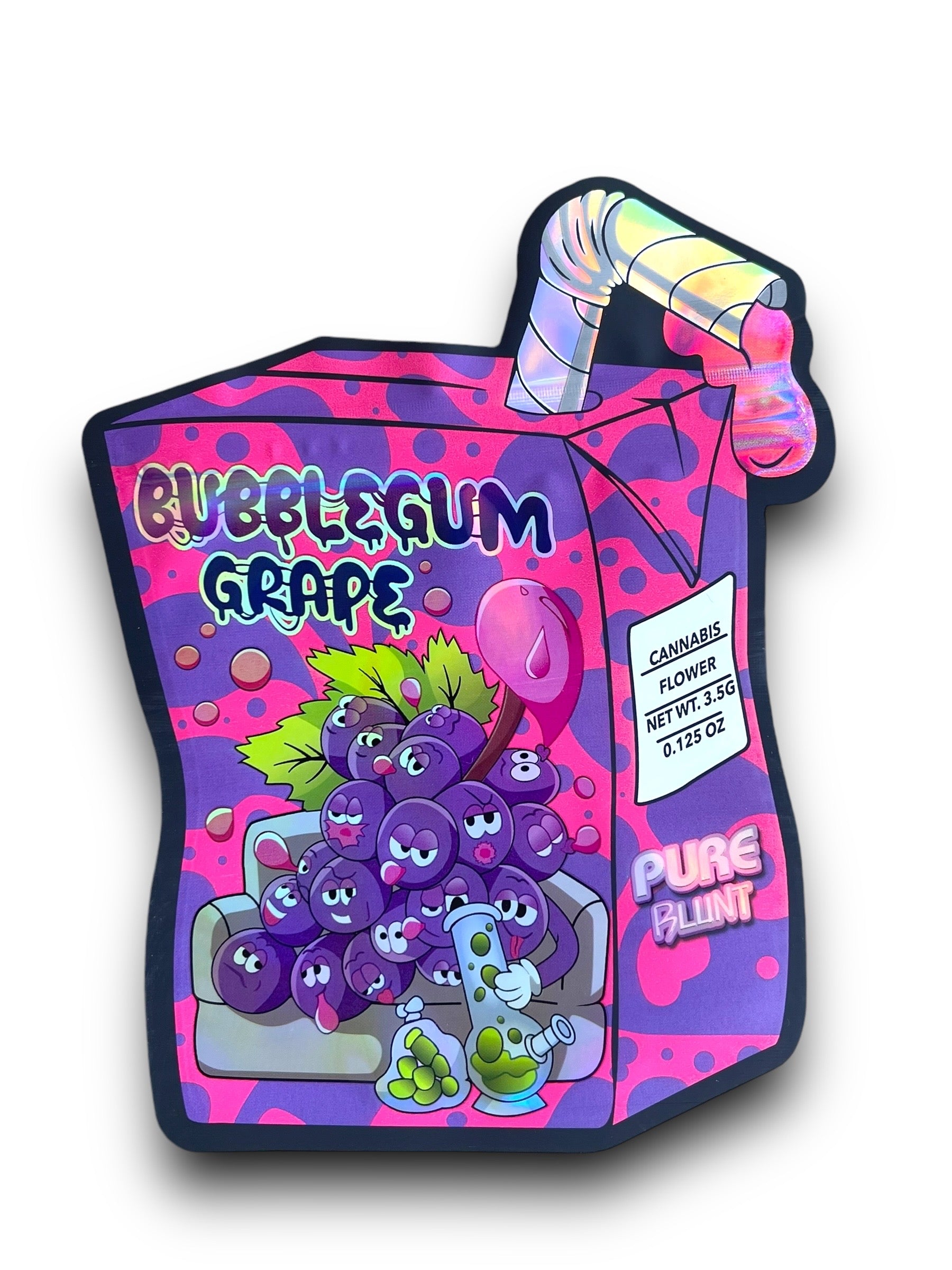 Bubblegum Grape Mylar Bag 3.5 Grams