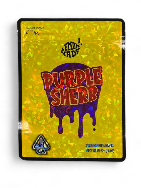 Purple Sherb Mylar Bag 1 Ounce