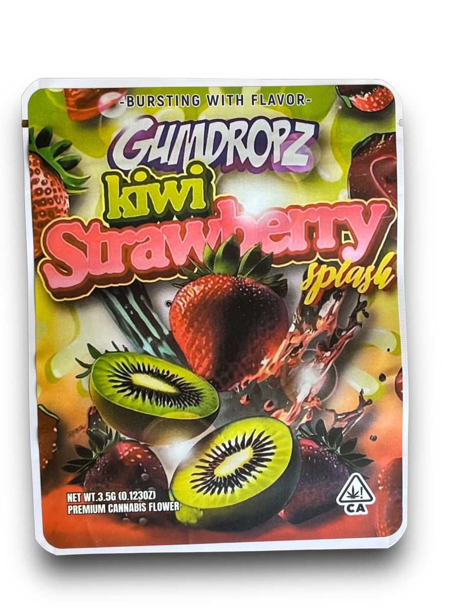 Kiwi Strawberry Splash (Soft Sticker) Mylar Bag 3.5 Grams