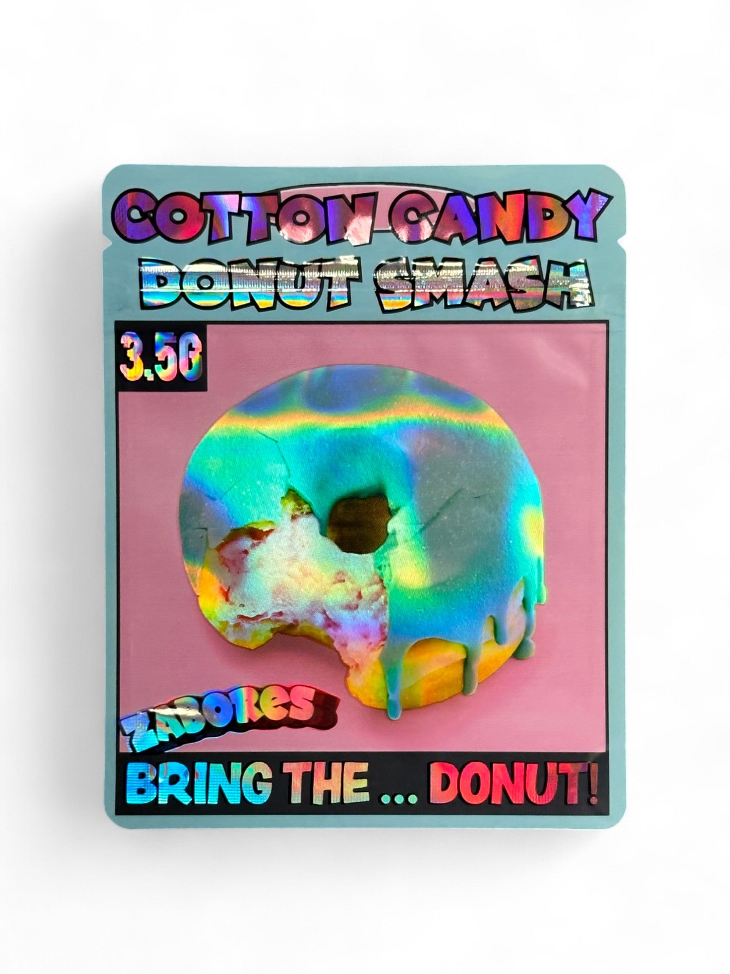 Zabores Cotton Candy Donut Smash Mylar Bag 3.5 Grams