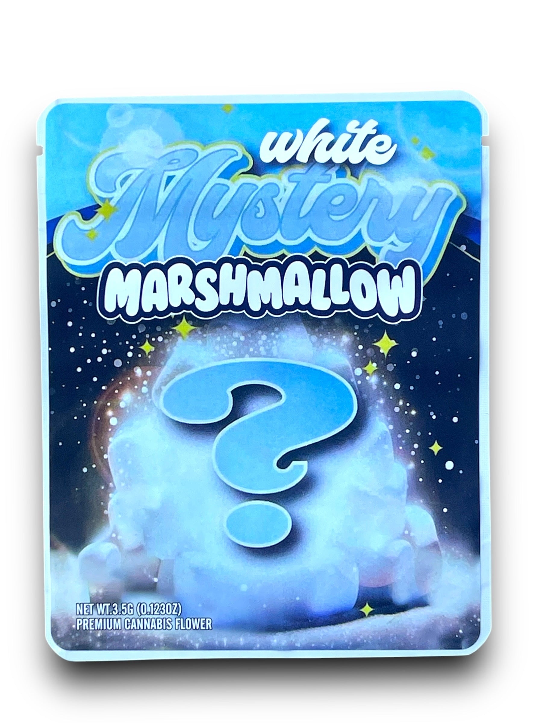 White Mystery Marshmallow (Soft Sticker) Mylar Bag 3.5 Grams