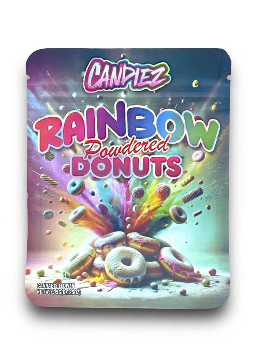 Shop Mylar Bag 3.5 Grams Rainbow Powdered Donuts | Packaging – Xotic Packs