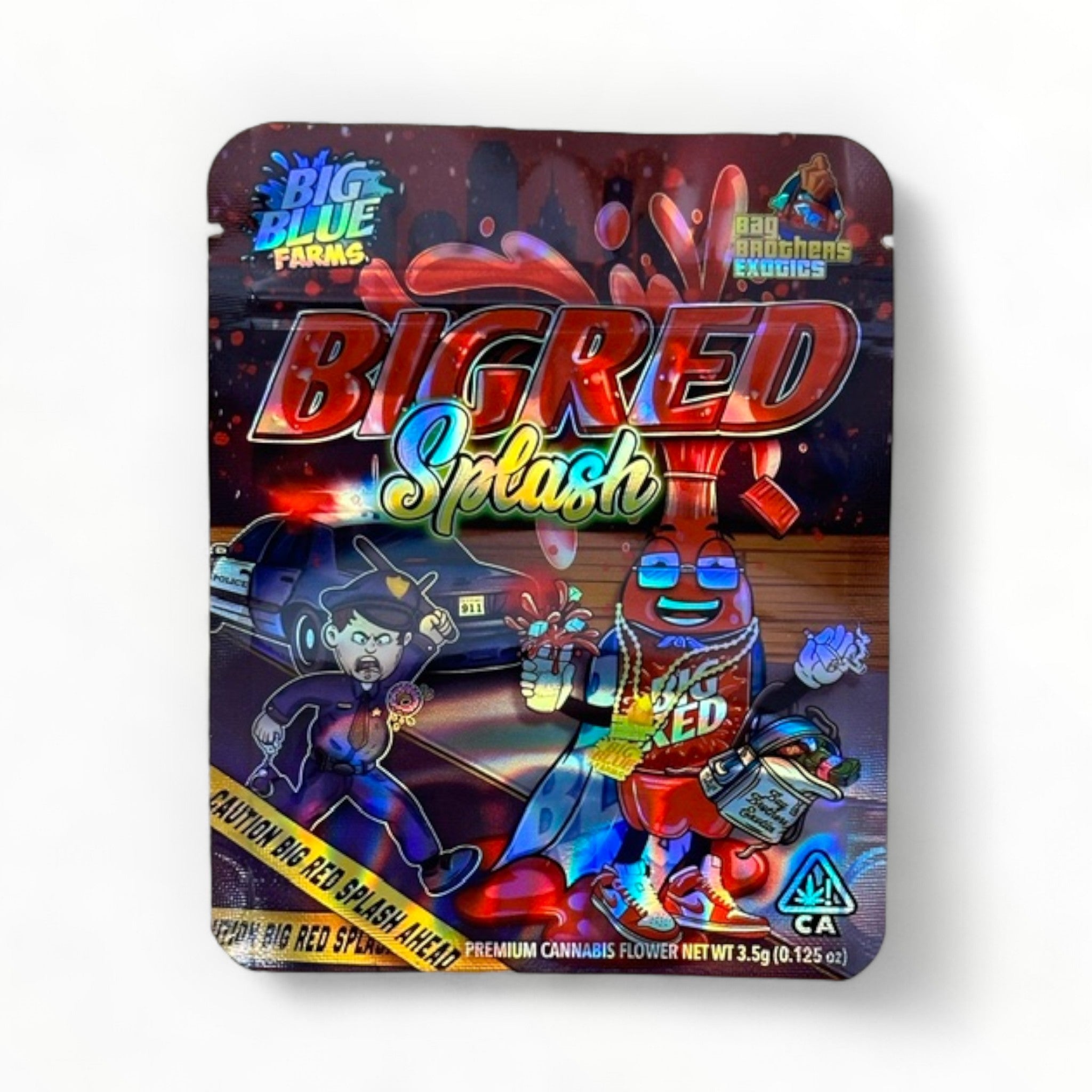 Big Red Splash (Glossy) Mylar Bag 3.5 Grams