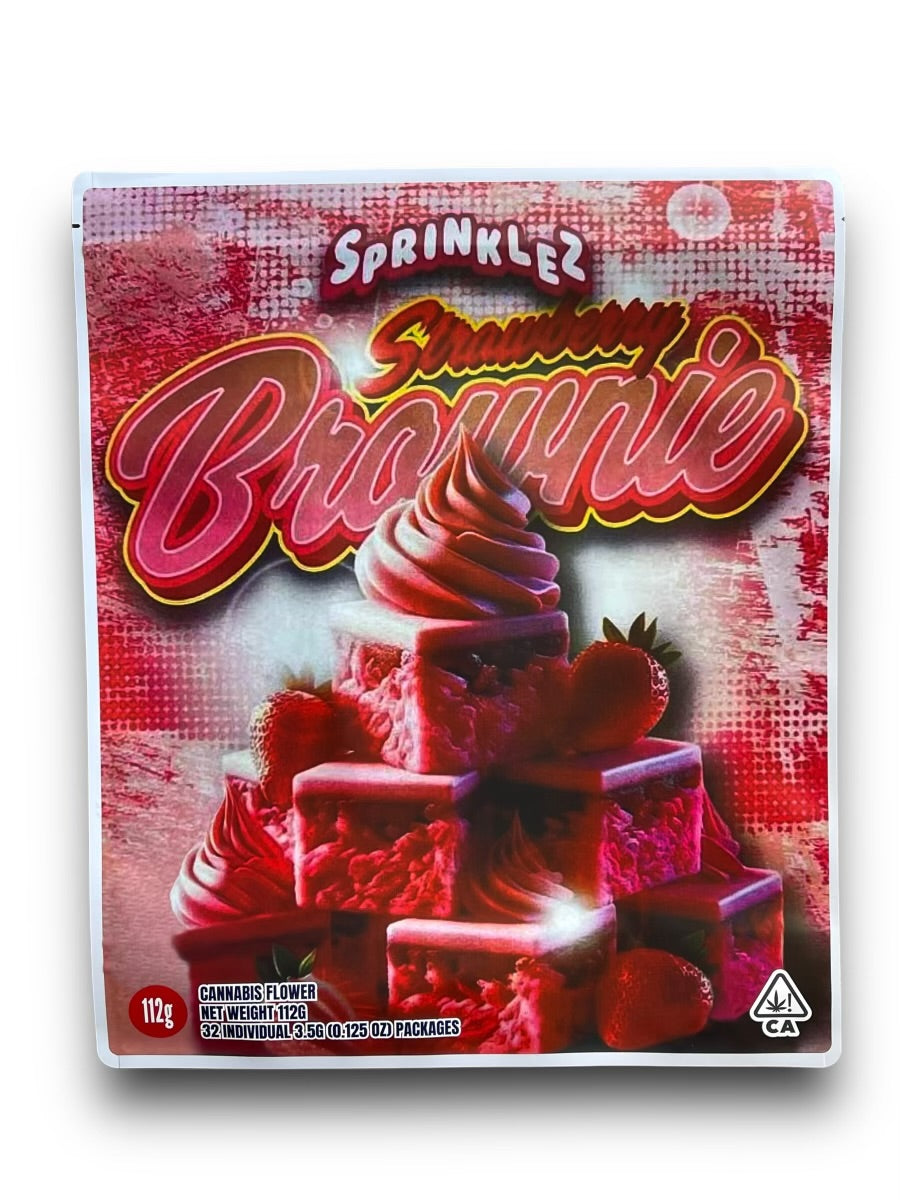 Sprinklez Strawberry Brownie 112 Gram Mylar Bag 1 Pound