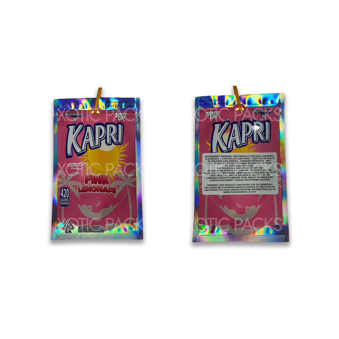 Kapri Pink Lemonade mylar bags 3.5 grams