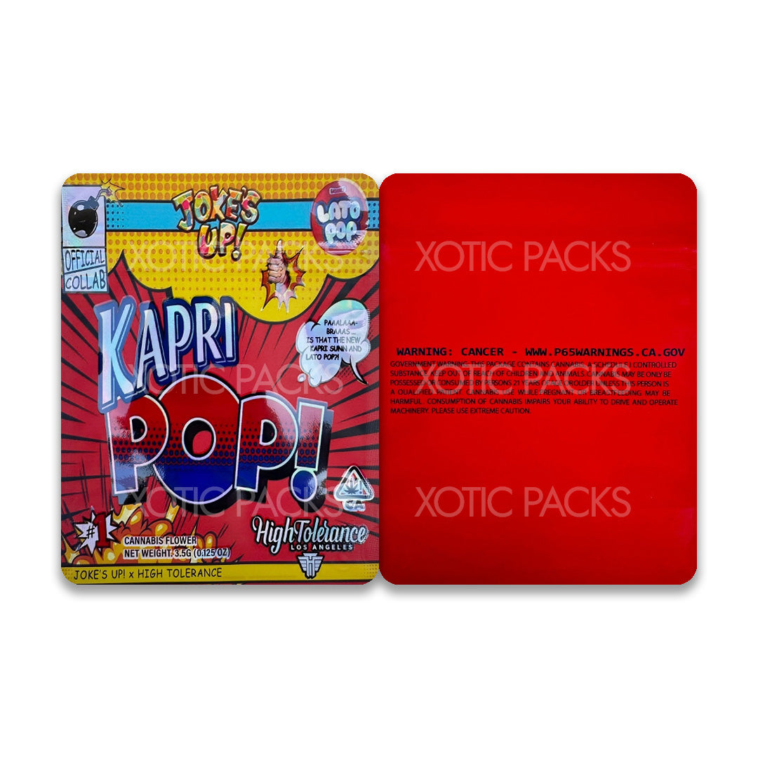 Kapri Pop mylar bags 3.5 grams