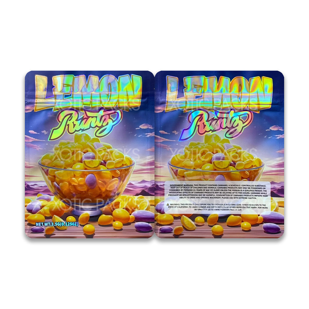 Lemon Runtz mylar bags 3.5 grams