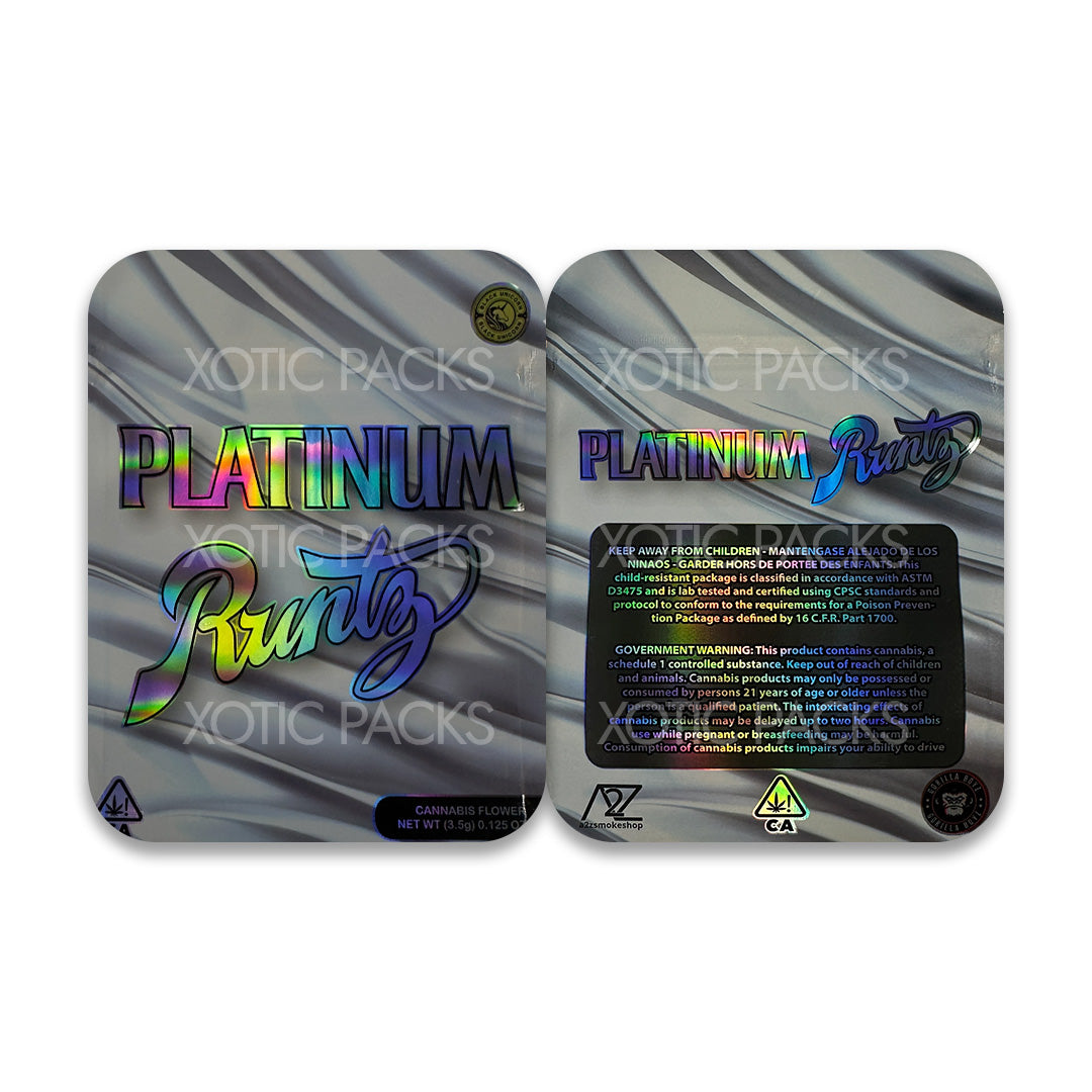 Platinum Runtz mylar bags 3.5 grams