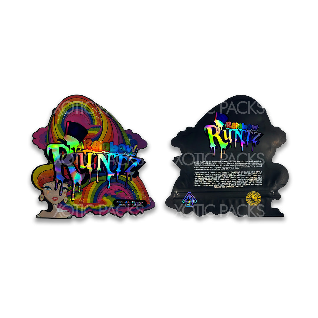 Rainbow Runtz mylar bags 3.5 grams