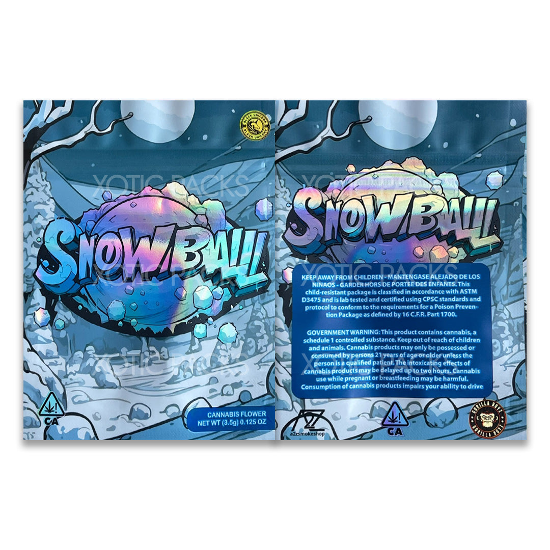 Snowball mylar bags 3.5 grams