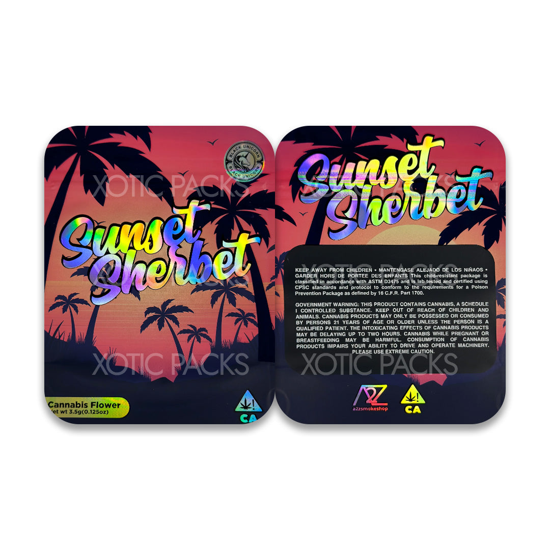 Sunset Sherbert mylar bags 3.5 grams