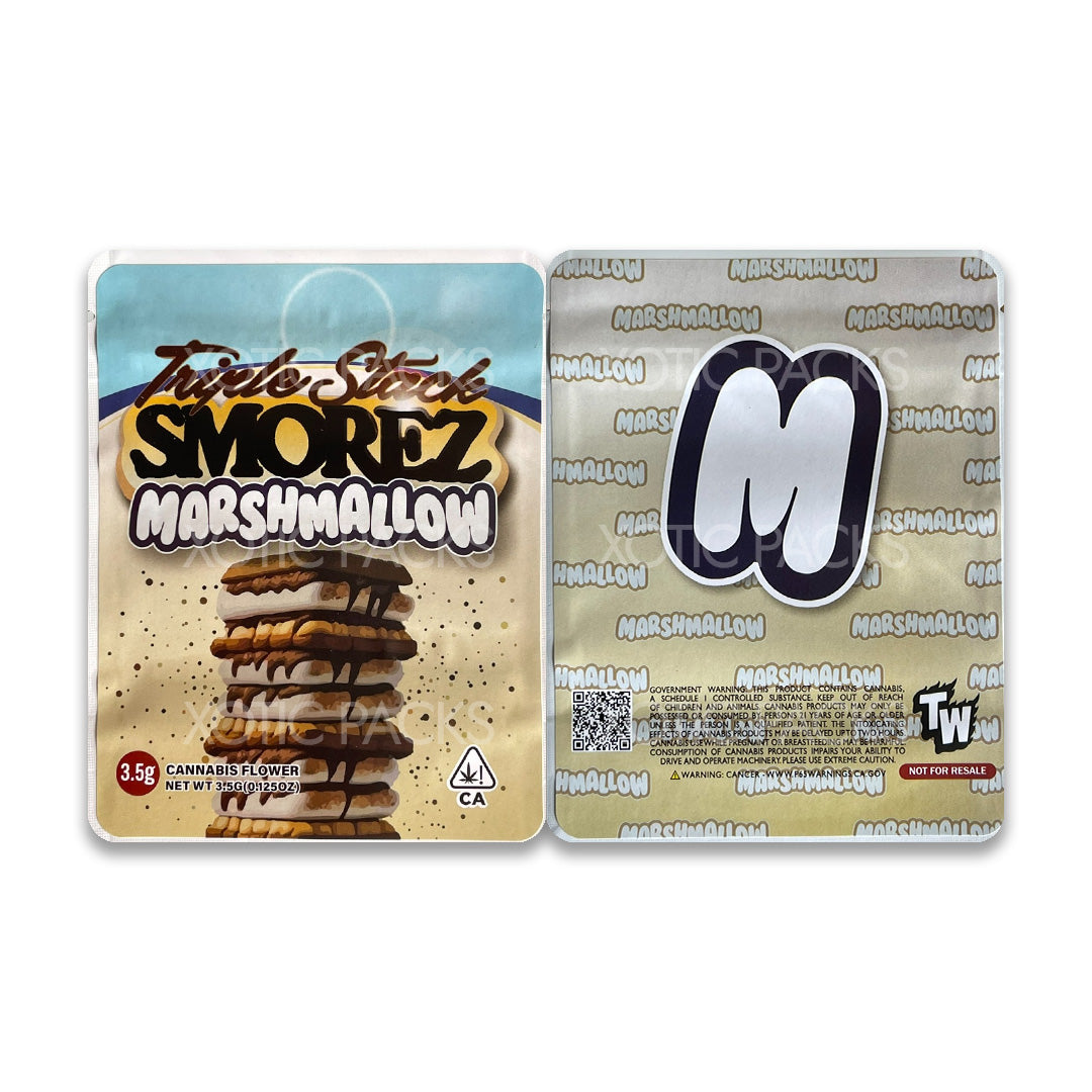 Triple Stack Smorez (Soft Sticker) Marshmallow mylar bags 3.5 grams