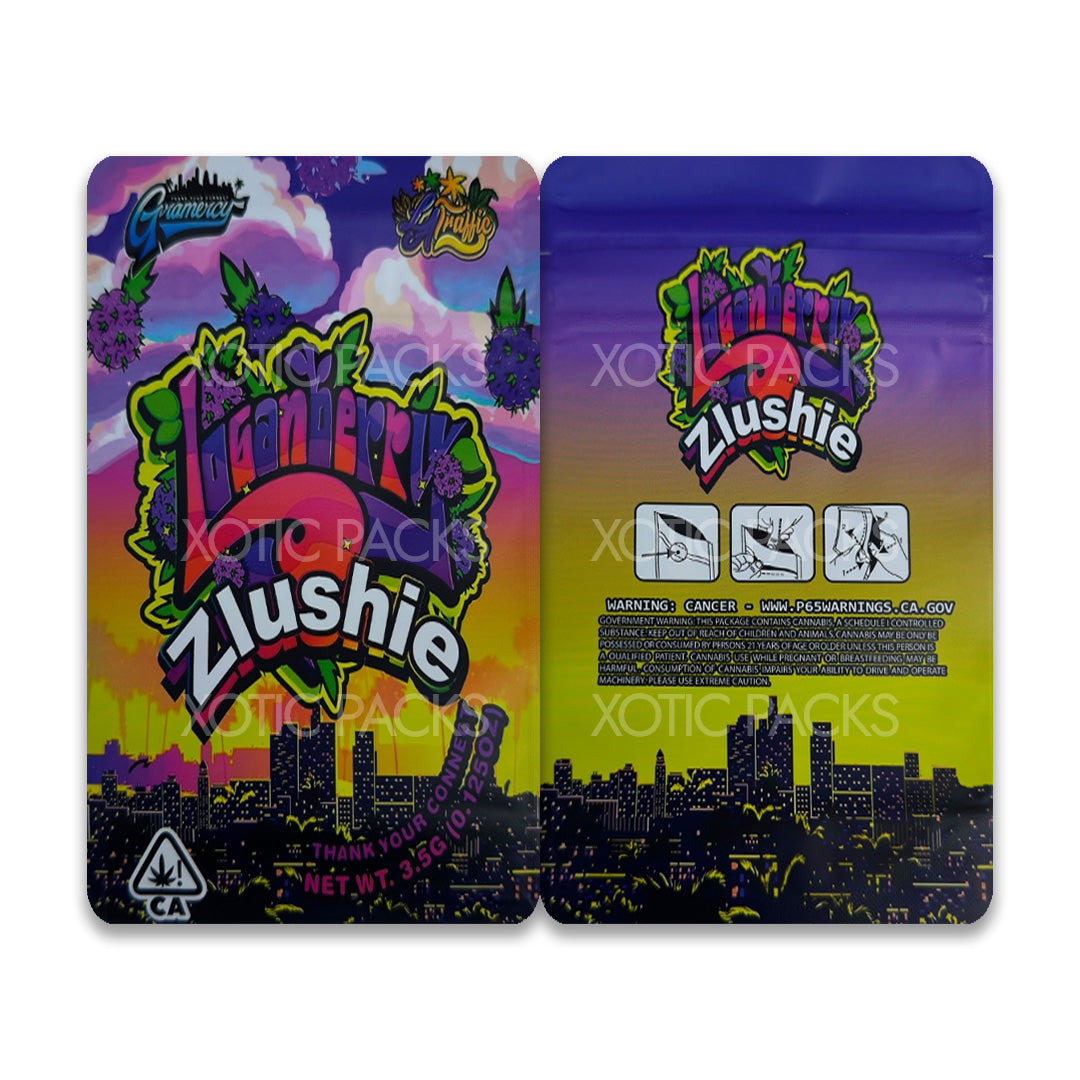 Zlushie mylar bags 3.5 grams